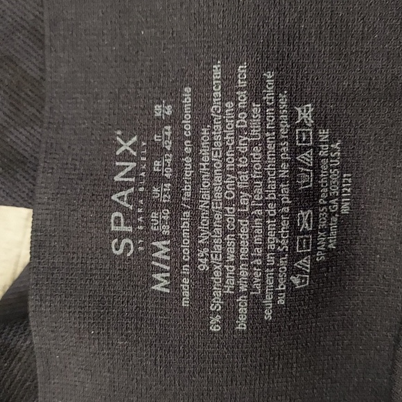 SPANX Navy and Black Patterned Full Length Leggings - Picture 7 of 7